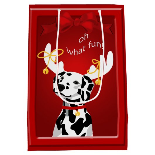 Dalmatian Deer Dog Fun MGB Medium Cadeauzakje (Achterkant)
