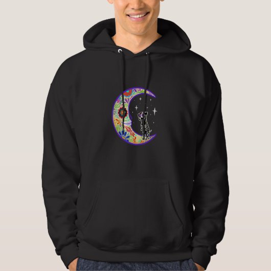 Dalmatian Dia De Los Muertos Skeleton Hoodie (Voorkant)