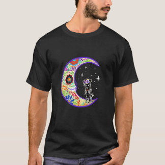 Dalmatian Dia De Los Muertos Skeleton T-shirt