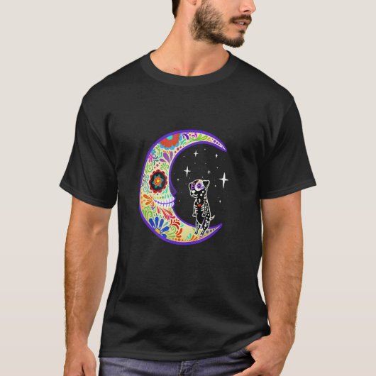 Dalmatian Dia De Los Muertos Skeleton T-shirt (Voorkant)