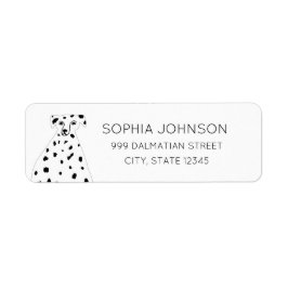 Dalmatian Dog Abstract Illustration Return Address Etiket