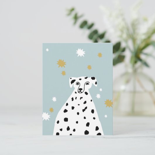 Dalmatian Dog Abstracte illustratie kunst Briefkaart (Staand voorkant)