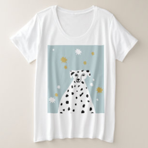 Dalmatian Dog Abstracte illustratie kunst Grote Maat T-shirt