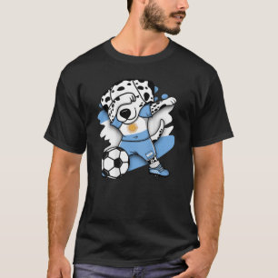 Dalmatian Dog Argentina Soccer Fans Jersey T-shirt