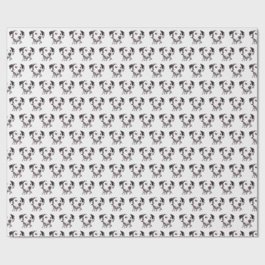 Dalmatian Dog Art Gift Wrapping Paper Cadeaupapier (Vlak)