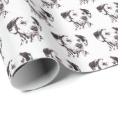 Dalmatian Dog Art Gift Wrapping Paper Cadeaupapier (Rol Hoek)