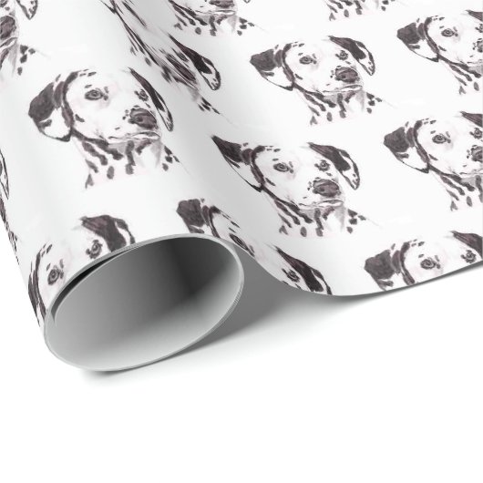 Dalmatian Dog Art Gift Wrapping Paper Cadeaupapier (Rol Hoek)