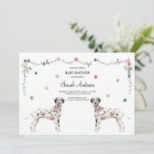 Dalmatian Dog Baby shower Kaart (Staand voorkant)