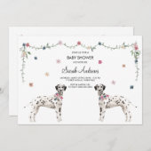 Dalmatian Dog Baby shower Kaart (Voorkant / Achterkant)