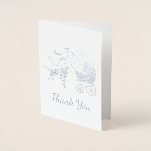 Dalmatian Dog Baby shower Puppy Grey Folie Kaarten (Voorkant)