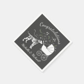 Dalmatian Dog Baby shower Puppy Grey Servet (Hoek)