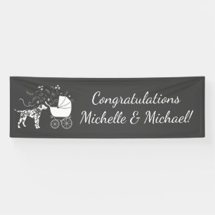 Dalmatian Dog Baby shower Puppy Grey Spandoek