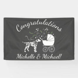 Dalmatian Dog Baby shower Puppy Grey Spandoek