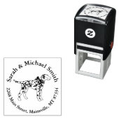 Dalmatian Dog Baby shower Puppy Grey Zelfinktende Stempel (In situ)