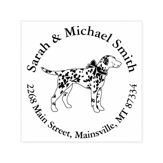 Dalmatian Dog Baby shower Puppy Grey Zelfinktende Stempel (Design)