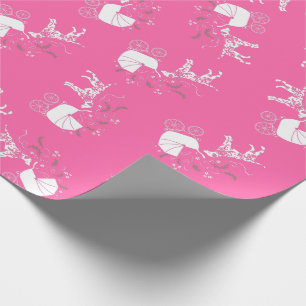 Dalmatian Dog Baby shower Puppy Pink Girl Cadeaupapier