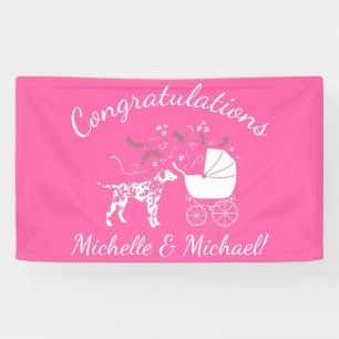 Dalmatian Dog Baby shower Puppy Pink Girl Spandoek