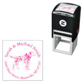Dalmatian Dog Baby shower Puppy Pink Girl Zelfinktende Stempel (In situ)