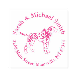 Dalmatian Dog Baby shower Puppy Pink Girl Zelfinktende Stempel
