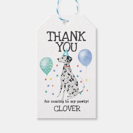 Dalmatian Dog Birthday Hartelijk dank voor het Lab Cadeaulabel (Voorkant)