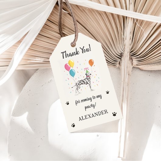 Dalmatian Dog Birthday Hartelijk dank voor het Lab Cadeaulabel