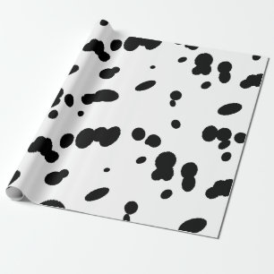 Dalmatian Dog Black en White Spot Print Cadeaupapier