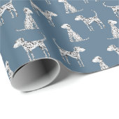 Dalmatian Dog Blauwgroen Groen Cadeaupapier (Rol Hoek)