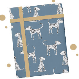 Dalmatian Dog Blauwgroen Groen Cadeaupapier