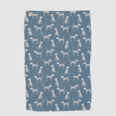 Dalmatian Dog Blauwgroen Groen Golfhanddoek (Voorkant)