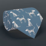 Dalmatian Dog Blauwgroen Groen Stropdas<br><div class="desc">Schattige gevlekt Dalmatisch hondenpatroon op een blauwgroen groene achtergrond. Originele versie door Nic Squirrell. Ideaal voor dierenvrienden en dierenartsen.</div>