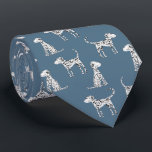 Dalmatian Dog Blauwgroen Groen Stropdas<br><div class="desc">Schattige gevlekt Dalmatisch hondenpatroon op een blauwgroen groene achtergrond. Originele versie door Nic Squirrell. Ideaal voor dierenvrienden en dierenartsen.</div>
