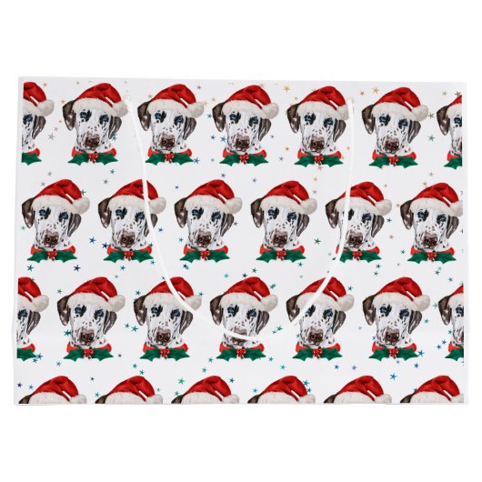 Dalmatian Dog Breed Christmas Groot Cadeauzakje (Achterkant)