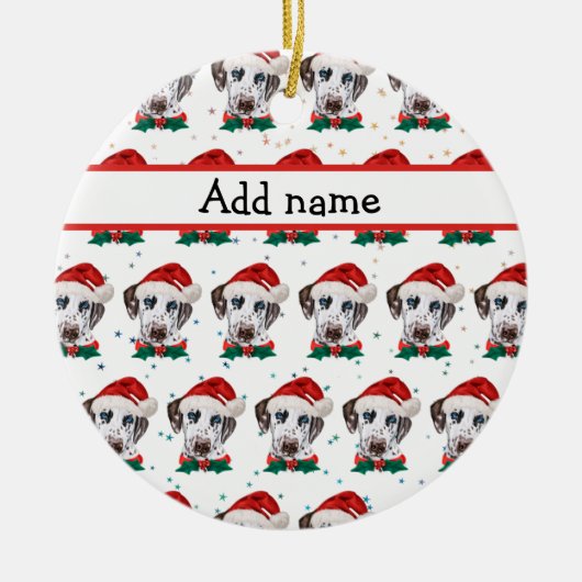 Dalmatian Dog Breed Christmas Keramisch Ornament (Voorkant)
