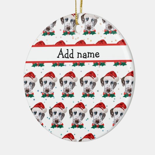 Dalmatian Dog Breed Christmas Keramisch Ornament (Links)