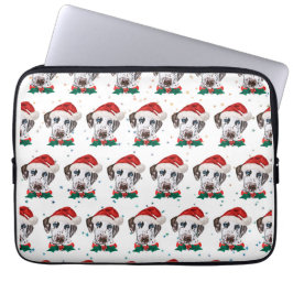 Dalmatian Dog Breed Christmas Laptop Sleeve