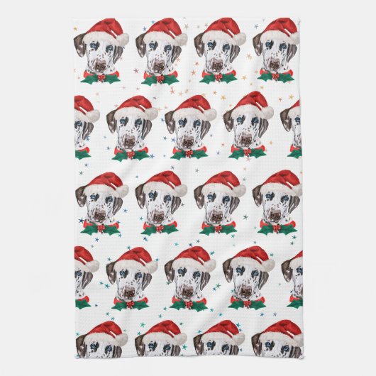 Dalmatian Dog Breed Christmas Theedoek (Verticaal)