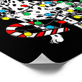 Dalmatian Dog Christmas Lights Santa Xmas Pet Dog  Poster (Hoek)