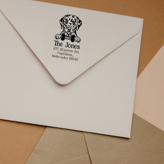 Dalmatian Dog, Custom Return Address Rubberstempel
