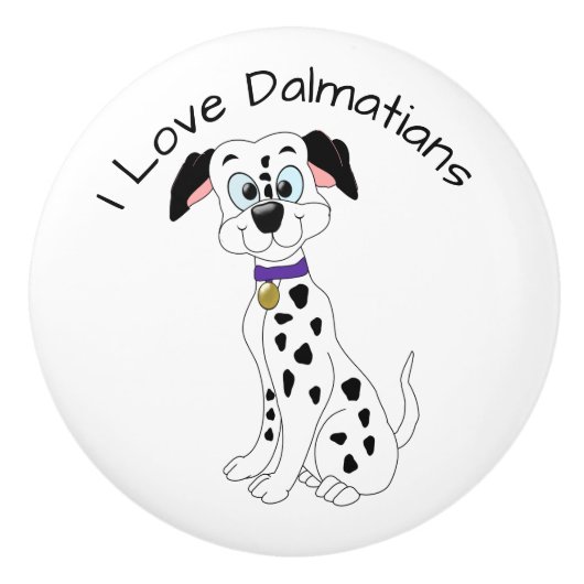 Dalmatian Dog Design Keramische Knop (Voorkant)