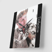Dalmatian Dog Dogs Art Animal Childs Nursery Clock Vierkante Klok (Hoek)
