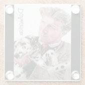 Dalmatian Dog Dogs schattig dierlijk potentieel Glazen Onderzetter (Achterkant)