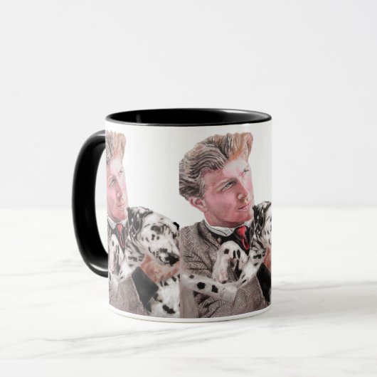 Dalmatian Dog Dogs schattige zwarte witte Mok (Voorkant links)