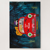 Dalmatian Dog Driving Car Scary Halloween Legpuzzel (Verticaal)