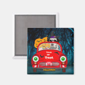 Dalmatian Dog Driving Car Scary Halloween Magneet (Voorkant / Achterkant)