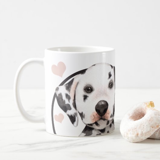 Dalmatian Dog elke snack die je maakt Koffiemok (Met donut)