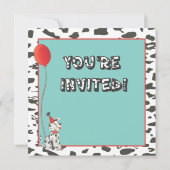 Dalmatian Dog en Puppy Birthday Party Kaart (Achterkant)