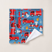 Dalmatian Dog Firetruck brandweermannen Kinder Pat Bad Handdoek (Wasdoekje)