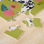 Dalmatian Dog Floral Puzzle Legpuzzel (Zijkant)
