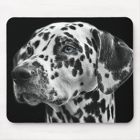 Dalmatian Dog Foto van Black and White Spoted Muismat (Voorkant)