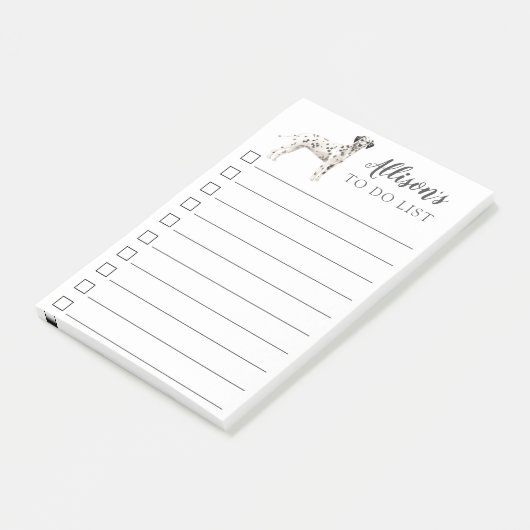 Dalmatian Dog gepersonaliseerd om lijst uit te voe Post-it® Notes (Schuin)